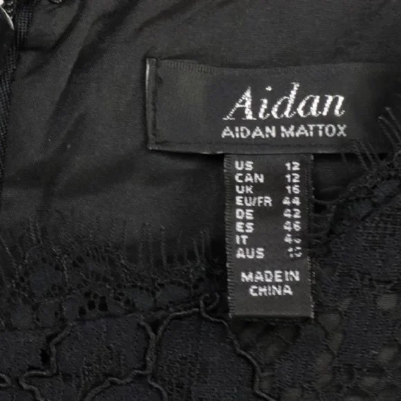 NWT Aidan Mattox Floral Lace Metallic Jacquard 12 - Picture 8 of 10